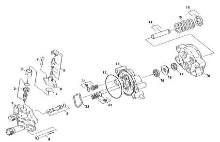 Pump Repair Parts (10/95) Diagram and Parts List for 9737-0  Briggs and Stratton Pressure Washer
